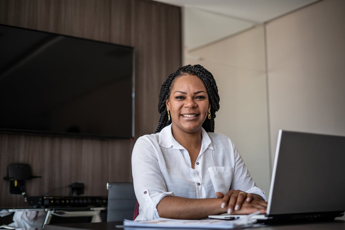 Businesswoman Working from Home